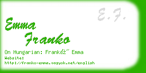 emma franko business card